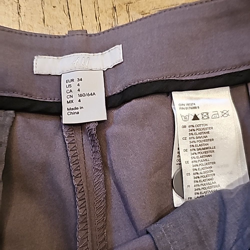 Gray trouser pants size 4 H&M - Picture 6 of 12